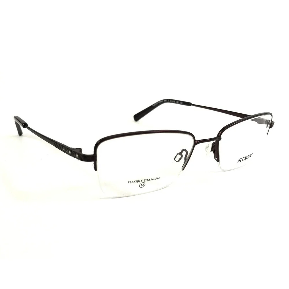 Flexon Eyeglasses Frames W3043 505 Satin Plum Purple Crystals Titanium 51-18-135
